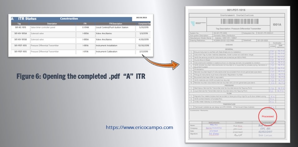 Opening the completed .pdf “A” ITR